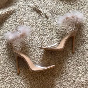 Furry Ankle Strap Fashion Nova Heels
